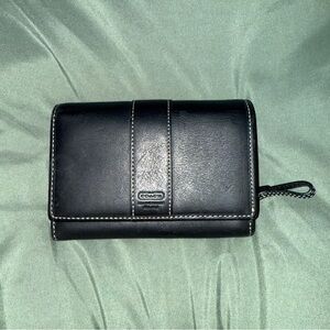 Coach Black Leather Bifold wallet